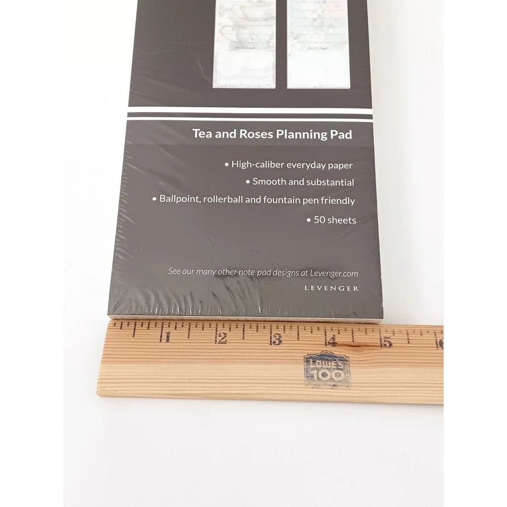 Levenger Freeleaf Notepad‎ Tea & Roses Planning Pad 2 Pack 50 Sheets Each